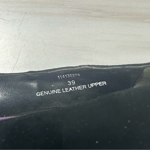 David Dixon Black Genuine Leather Peep-Toe Heels Size 39 (8.5–9) - Picture 9 of 9